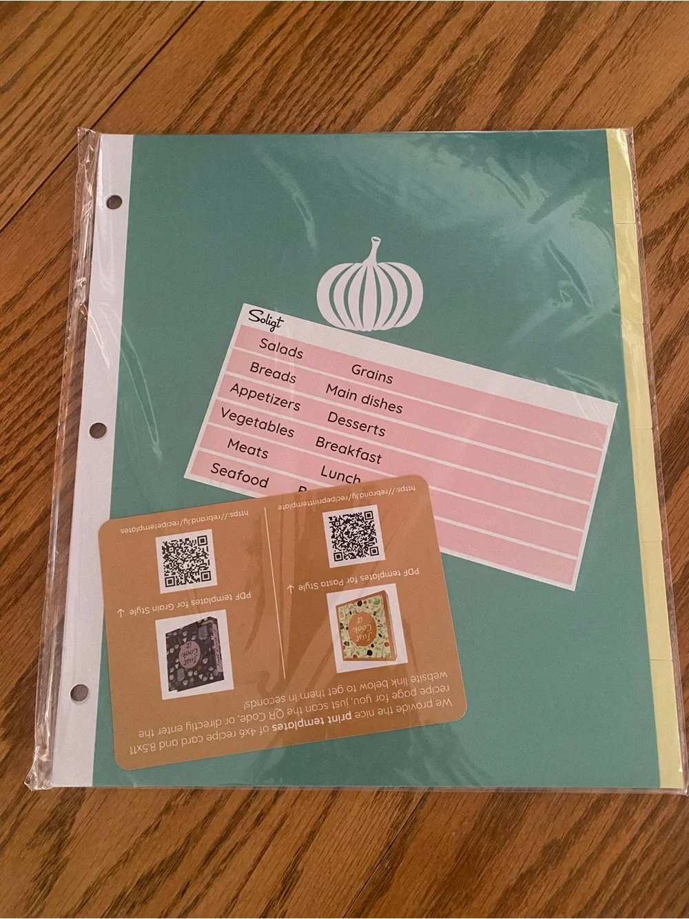 Just Cook It Kitchen Recipe Binder - Navy & Pink